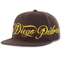 Men's Mister Cartoon x '47 Brown San Diego Padres Wrap Script Captain Snapback Hat