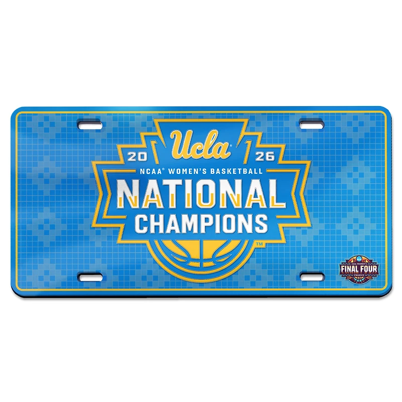 WinCraft UCLA Bruins 2026 NCAA Women's Basketball National Champions Laser-Cut Acrylic License Plate