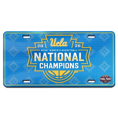 WinCraft UCLA Bruins 2026 NCAA Women's Basketball National Champions Laser-Cut Acrylic License Plate