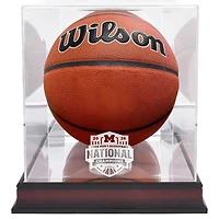 Michigan Wolverines 2026 NCAA Men's Basketball National Champions Mahogany Basketball Display Case