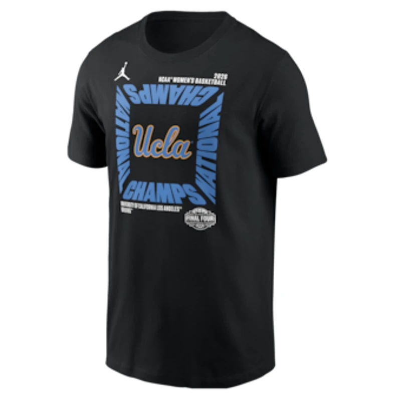 Men's Jordan Brand Black UCLA Bruins 2026 NCAA Women's Basketball National Champions Square Celebration T-Shirt