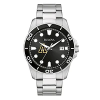Men's Bulova Appalachian State Mountaineers Sport Stainless-Steel Bracelet Watch