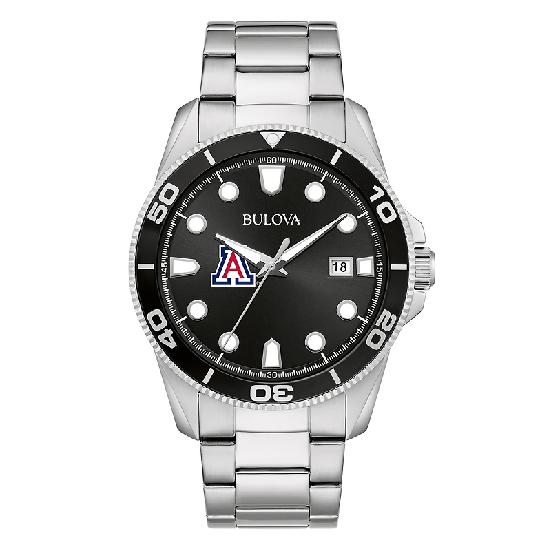 Men's Bulova Arizona Wildcats Sport Stainless-Steel Bracelet Watch