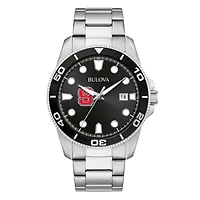 Men's Bulova NC State Wolfpack Sport Stainless-Steel Bracelet Watch