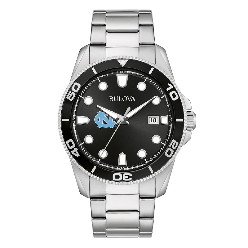 Men's Bulova North Carolina Tar Heels Sport Stainless-Steel Bracelet Watch