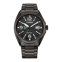 Men's Citizen Watch Black South Florida Bulls Eco-Drive Sport Casual Stainless Steel Black Dial Bracelet Watch