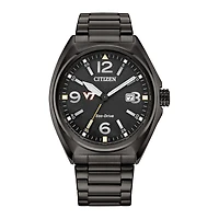 Men's Citizen Watch Black Virginia Tech Hokies Eco-Drive Sport Casual Stainless Steel Black Dial Bracelet Watch