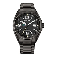 Men's Citizen Watch Black Florida Gators Eco-Drive Sport Casual Stainless Steel Black Dial Bracelet Watch