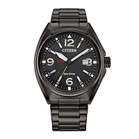 Men's Citizen Watch Black Arkansas Razorbacks Eco-Drive Sport Casual Stainless Steel Black Dial Bracelet Watch