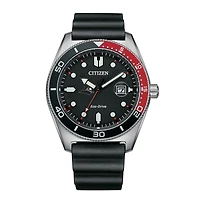 Men's Citizen Watch Black Providence Friars Eco-Drive Sport Casual Black Dial Watch w/Polyurethane Strap