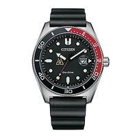 Men's Citizen Watch Black Appalachian State Mountaineers Eco-Drive Sport Casual Black Dial Watch w/Polyurethane Strap