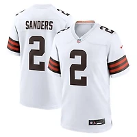 Men's Nike Shedeur Sanders  White Cleveland Browns Game Jersey