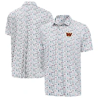 Men's Antigua White Washington Commanders America 250 Freedom Desert Dry Polo