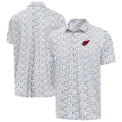 Men's Antigua White Arizona Cardinals America 250 Freedom Desert Dry Polo