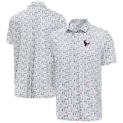 Men's Antigua White Houston Texans America 250 Freedom Desert Dry Polo