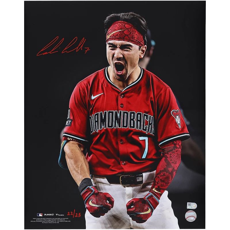 Corbin Carroll Arizona Diamondbacks Autographed 16" x 20" Unleashed Photograph - Limited Edition of 25