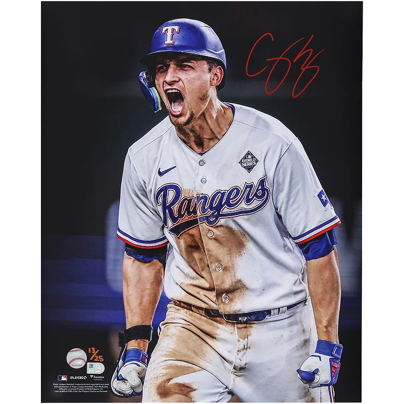 Corey Seager Texas Rangers Autographed 16" x 20" Unleashed Photograph - Limited Edition of 25