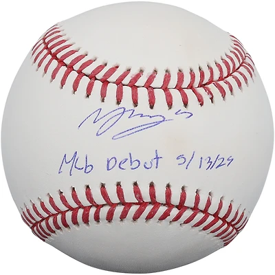 Moisés Ballesteros Chicago Cubs Baseball with "MLB Debut 5/13/25" Inscription