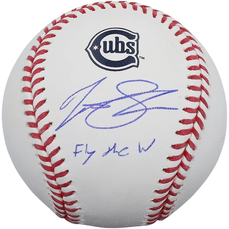 Matt Shaw Chicago Cubs Autographed 2025 Alternate Logo Baseball with "Fly The W!" Inscription
