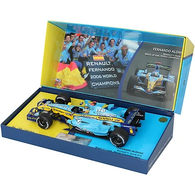 Fernando Alonso Mild Seven Renault F1 Team Autographed 2006 Brazilian GP 1:18 Model Car