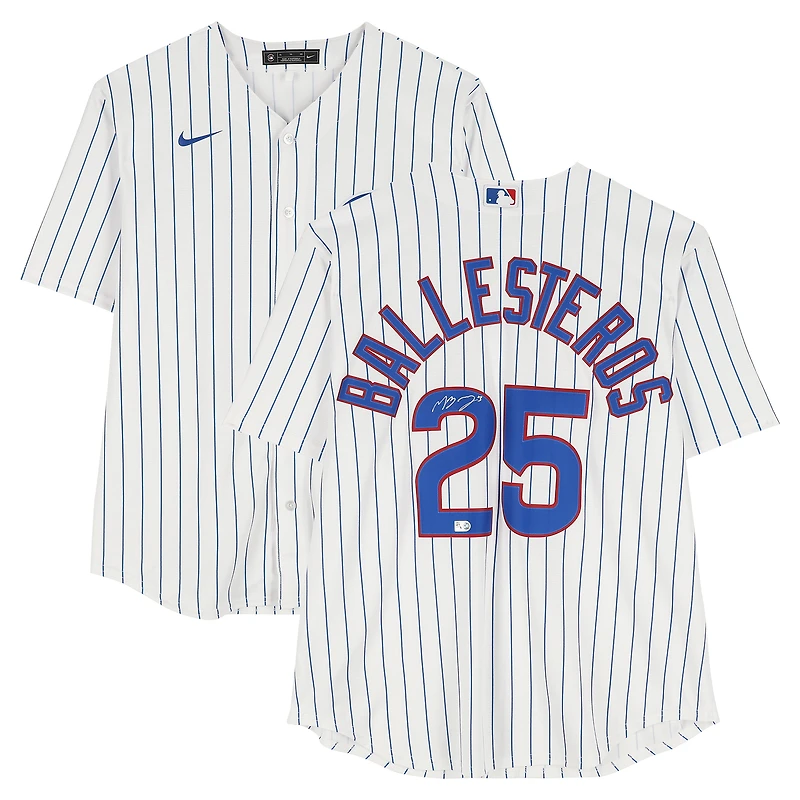 Moisés Ballesteros Chicago Cubs Autographed White Nike Replica Jersey