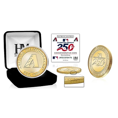 Highland Mint Arizona Diamondbacks Limited Edition America's 250th Bronze Team Coin