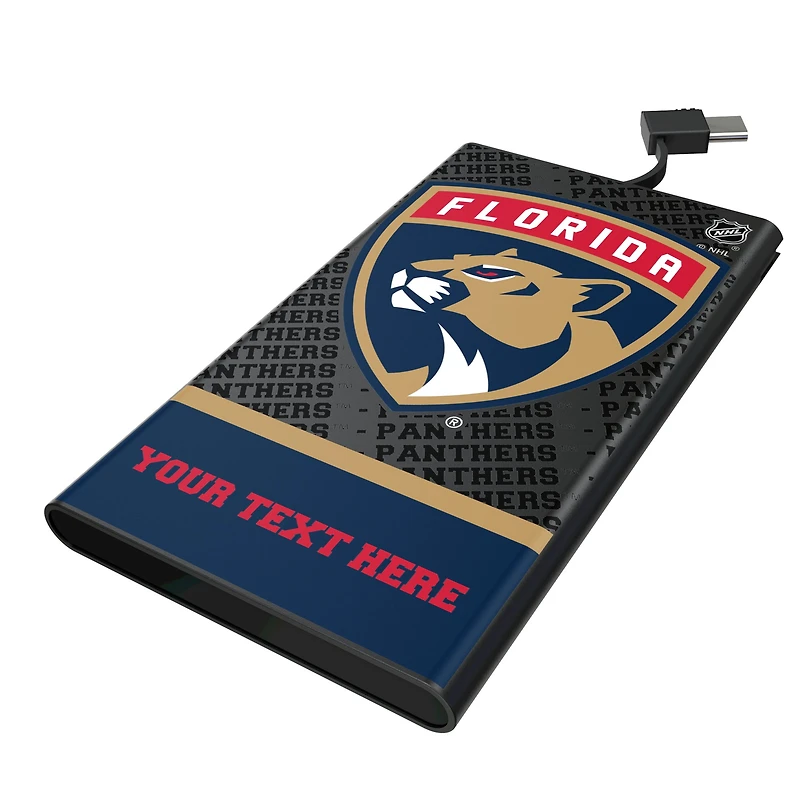 Keyscaper Florida Panthers Personalized EndZone Plus 5000mAh Flat Powerbank