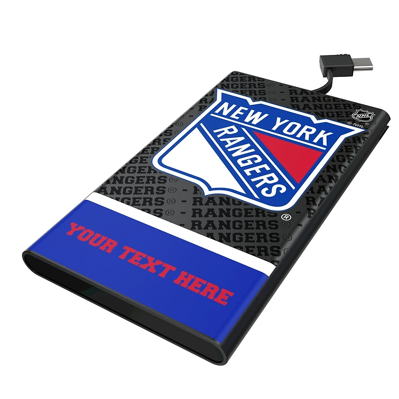 Keyscaper New York Rangers Personalized EndZone Plus 5000mAh Flat Powerbank