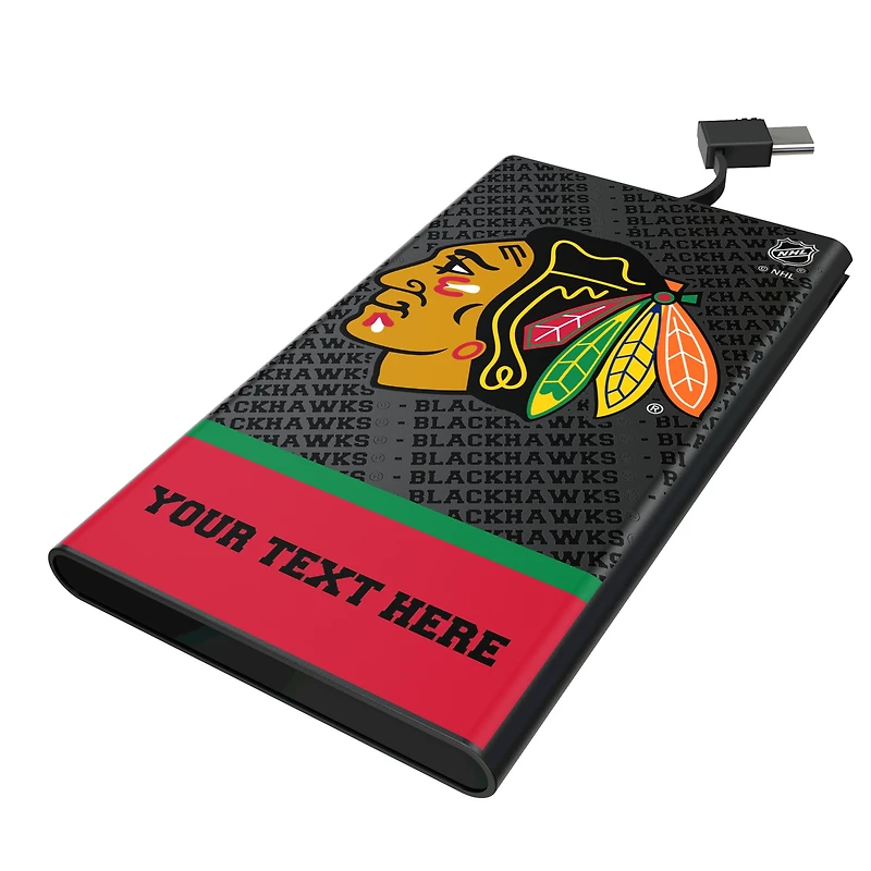 Keyscaper Chicago Blackhawks Personalized EndZone Plus 5000mAh Flat Powerbank