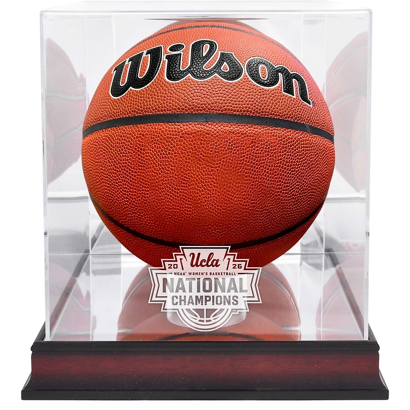UCLA Bruins 2026 NCAA Women's Basketball National Champions Mahogany Basketball Display Case