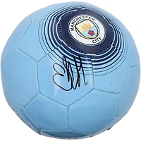 Erling Haaland Manchester City Autographed Light Blue Manchester City Logo Soccer Ball