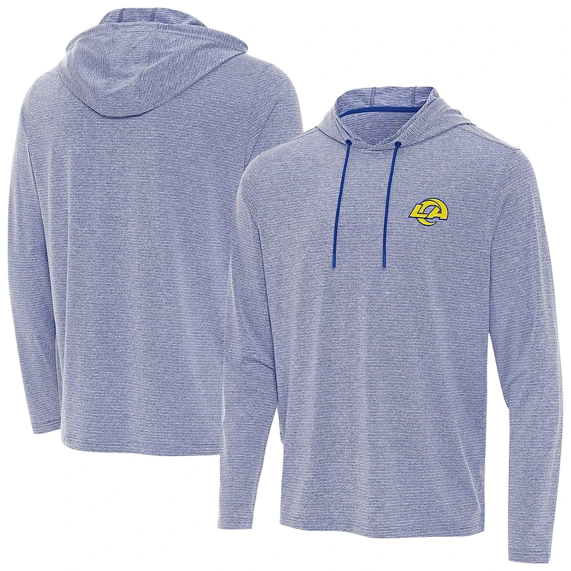 Men's Antigua Heather Royal Los Angeles Rams Changeover Hoodie