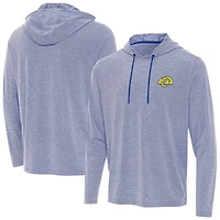 Men's Antigua Heather Royal Los Angeles Rams Changeover Hoodie
