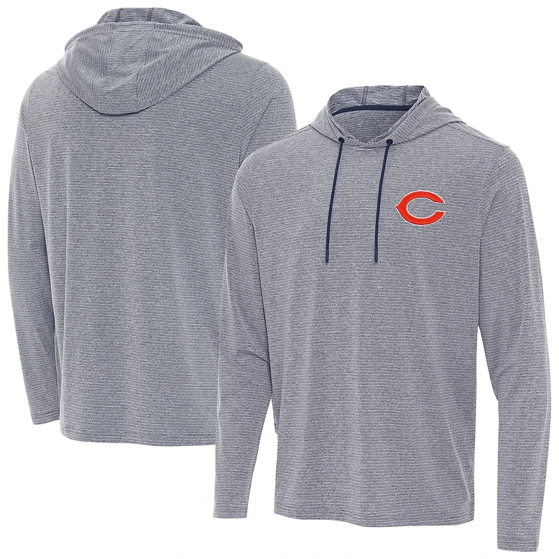 Men's Antigua Heather Navy Chicago Bears Changeover Hoodie
