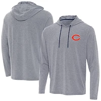 Men's Antigua Heather Navy Chicago Bears Changeover Hoodie