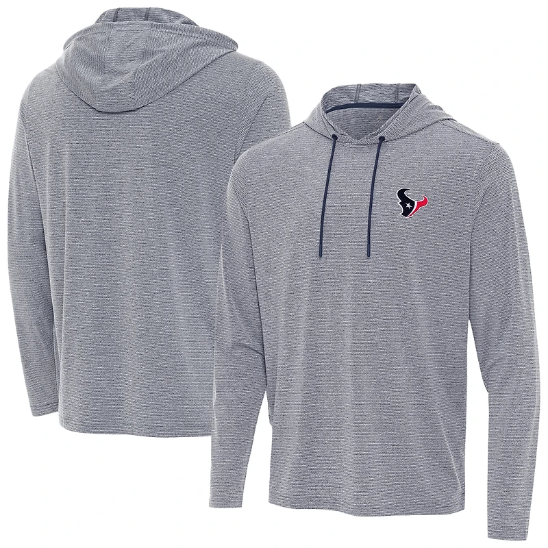 Men's Antigua Heather Navy Houston Texans Changeover Hoodie