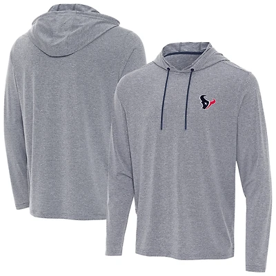 Men's Antigua Heather Navy Houston Texans Changeover Hoodie