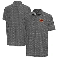 Men's Antigua Black Washington Commanders Botanic Polo
