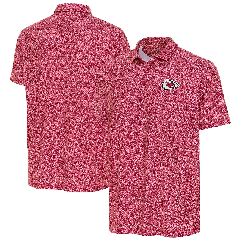 Men's Antigua Red Kansas City Chiefs Botanic Polo