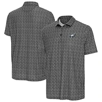 Men's Antigua Black Philadelphia Eagles Botanic Polo