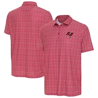 Men's Antigua Red Tampa Bay Buccaneers Botanic Polo