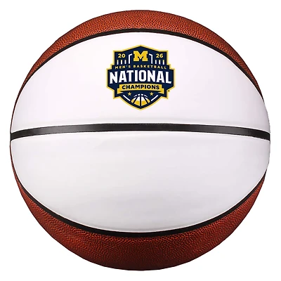 Michigan Wolverines 2026 NCAA Men's Basketball National Champions Baden White Panel Basketball