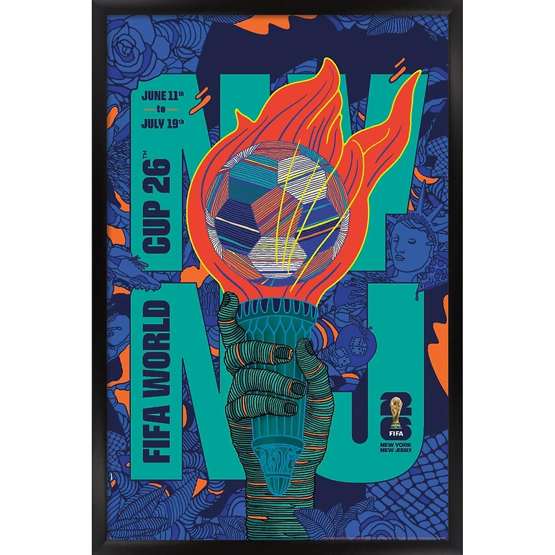 FIFA World Cup 2026 New York, New Jersey 22.375" x 34" Framed Poster