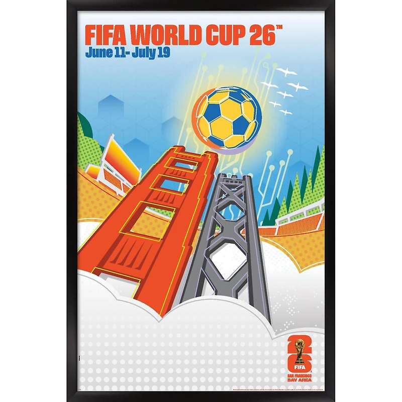 FIFA World Cup 2026 San Francisco Bay Area 22.375" x 34" Framed Poster