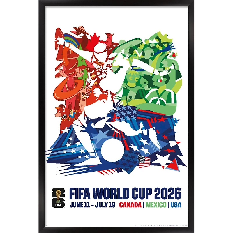 FIFA World Cup 2026 North America 22.375" x 34" Framed Poster
