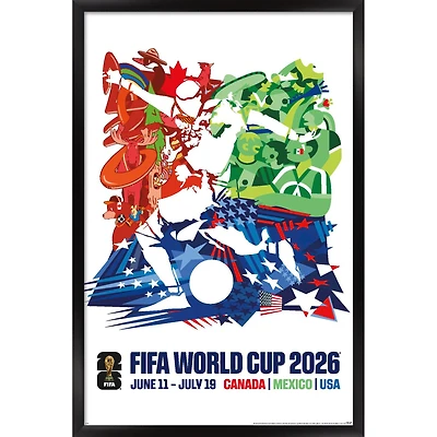FIFA World Cup 2026 North America 22.375" x 34" Framed Poster