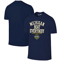 Men's Navy Michigan Wolverines 2026 NCAA Men's Basketball National Champions Beat Everybody T-Shirt