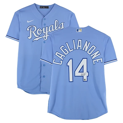 Jac Caglianone Kansas City Royals Autographed Light Blue Nike Replica Jersey