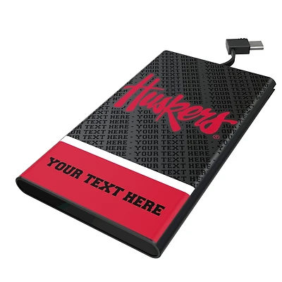Keyscaper Nebraska Huskers Personalized Endzone Plus 5000mAh Flat Powerbank