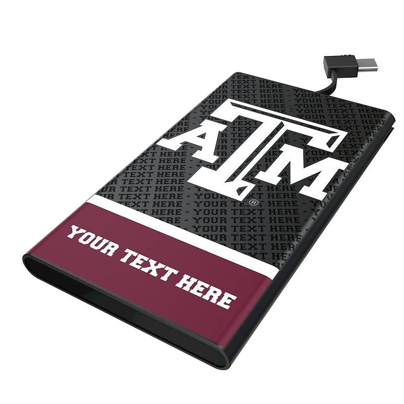 Keyscaper Texas A&M Aggies Personalized Endzone Plus 5000mAh Flat Powerbank